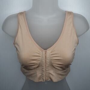 Wacoal B-Smooth Front Close Bralette 40 Sand Nude Mastectomy Wireless Seamless